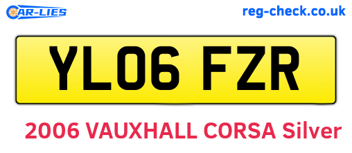 YL06FZR are the vehicle registration plates.
