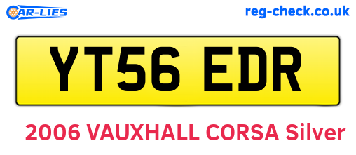 YT56EDR are the vehicle registration plates.