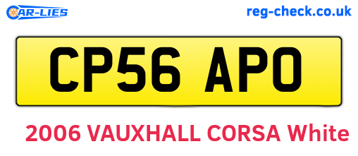 CP56APO are the vehicle registration plates.