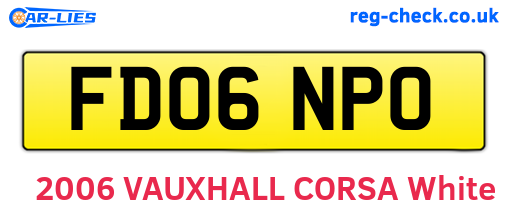 FD06NPO are the vehicle registration plates.