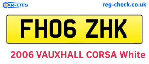 FH06ZHK are the vehicle registration plates.