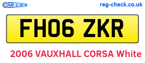 FH06ZKR are the vehicle registration plates.