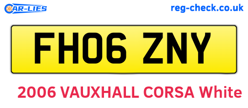 FH06ZNY are the vehicle registration plates.