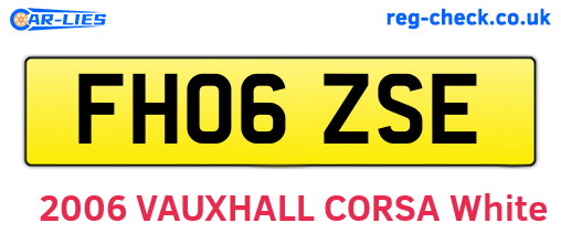 FH06ZSE are the vehicle registration plates.