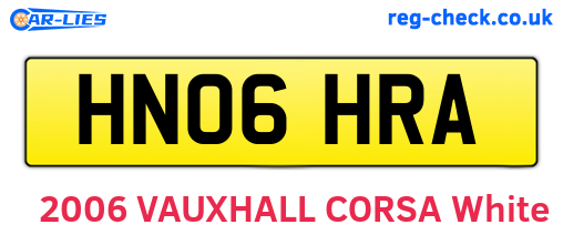 HN06HRA are the vehicle registration plates.