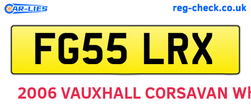 FG55LRX are the vehicle registration plates.