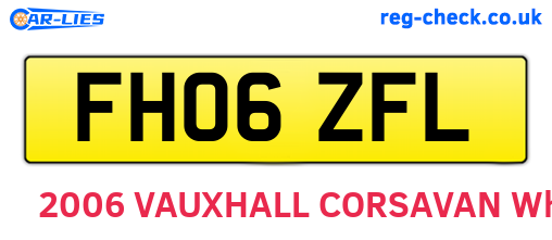 FH06ZFL are the vehicle registration plates.
