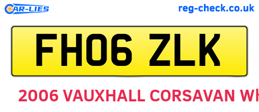 FH06ZLK are the vehicle registration plates.