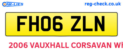 FH06ZLN are the vehicle registration plates.