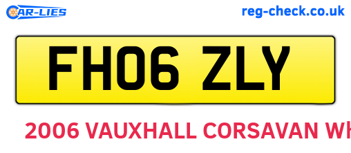 FH06ZLY are the vehicle registration plates.