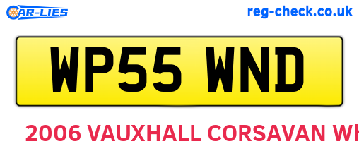 WP55WND are the vehicle registration plates.