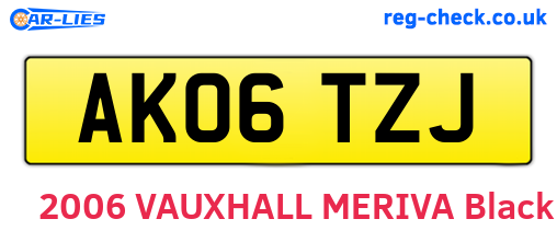 AK06TZJ are the vehicle registration plates.