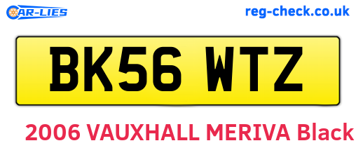 BK56WTZ are the vehicle registration plates.
