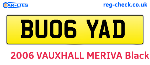 BU06YAD are the vehicle registration plates.