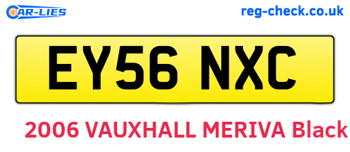 EY56NXC are the vehicle registration plates.