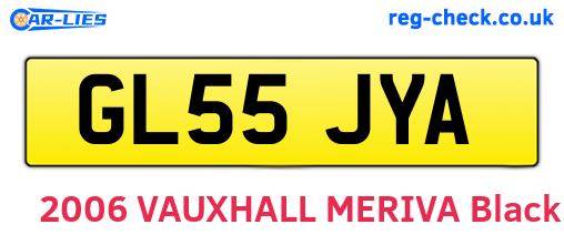 GL55JYA are the vehicle registration plates.