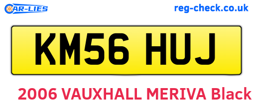 KM56HUJ are the vehicle registration plates.