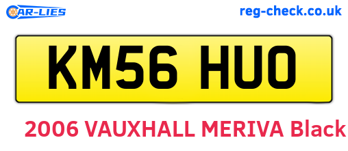 KM56HUO are the vehicle registration plates.