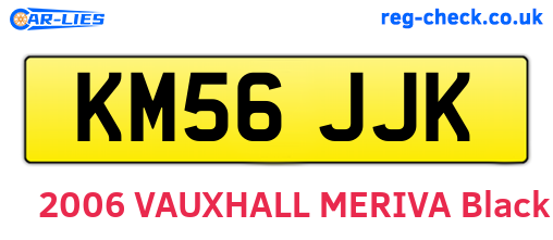 KM56JJK are the vehicle registration plates.