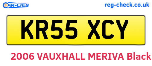 KR55XCY are the vehicle registration plates.