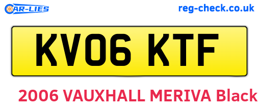 KV06KTF are the vehicle registration plates.