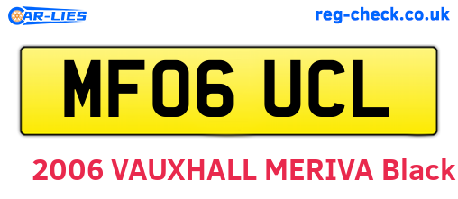 MF06UCL are the vehicle registration plates.