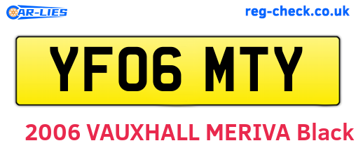 YF06MTY are the vehicle registration plates.