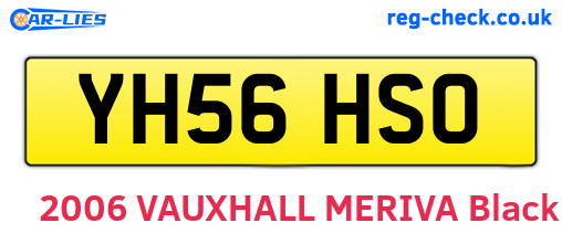 YH56HSO are the vehicle registration plates.