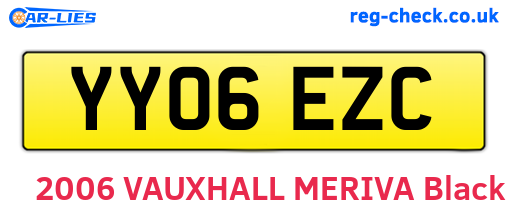 YY06EZC are the vehicle registration plates.