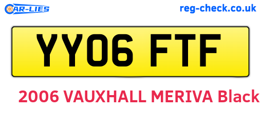 YY06FTF are the vehicle registration plates.