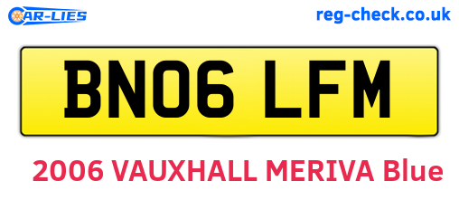 BN06LFM are the vehicle registration plates.