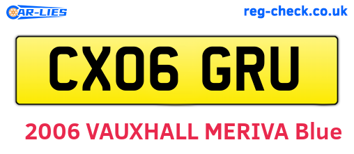 CX06GRU are the vehicle registration plates.