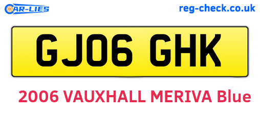 GJ06GHK are the vehicle registration plates.