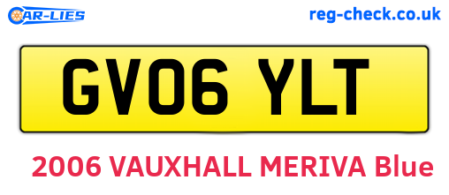 GV06YLT are the vehicle registration plates.