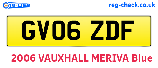 GV06ZDF are the vehicle registration plates.