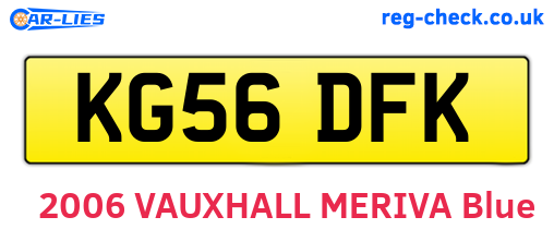 KG56DFK are the vehicle registration plates.