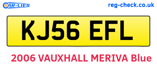 KJ56EFL are the vehicle registration plates.