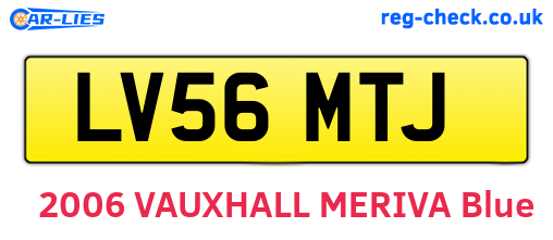 LV56MTJ are the vehicle registration plates.
