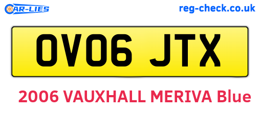 OV06JTX are the vehicle registration plates.