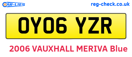OY06YZR are the vehicle registration plates.
