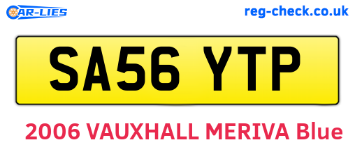 SA56YTP are the vehicle registration plates.