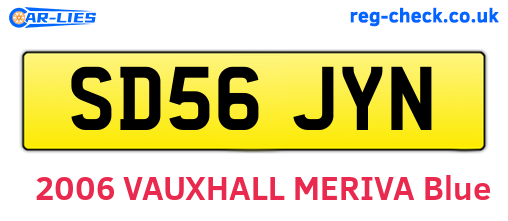 SD56JYN are the vehicle registration plates.