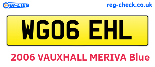 WG06EHL are the vehicle registration plates.