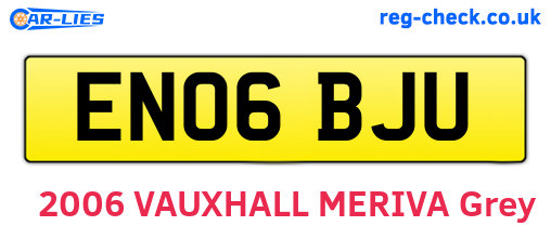 EN06BJU are the vehicle registration plates.