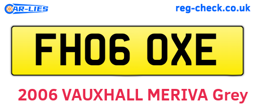 FH06OXE are the vehicle registration plates.