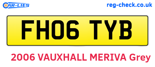 FH06TYB are the vehicle registration plates.