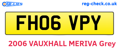 FH06VPY are the vehicle registration plates.