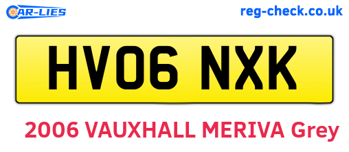 HV06NXK are the vehicle registration plates.