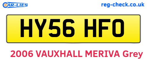 HY56HFO are the vehicle registration plates.