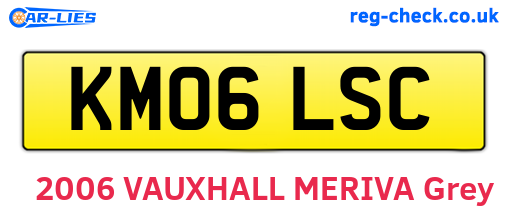 KM06LSC are the vehicle registration plates.